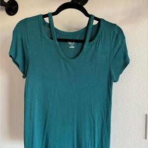 Mossimo Supply Co. Teal Short Sleeve Top